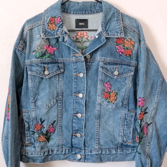 BDG Jackets & Blazers - BDG Denim Embroidered Jacket (Urban Outfitters) M